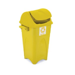 LIXEIRA 60L INJEPLASTEC BASCULANTE AMARELA