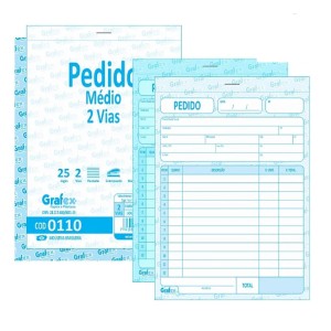 PEDIDO MEDIO 2 VIAS - F050 - PCT C/ 10 BLOCOS  25 CONJ.