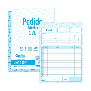 PEDIDO MEDIO 1 VIA - F050 -PCT C/ 10 BLOCOS