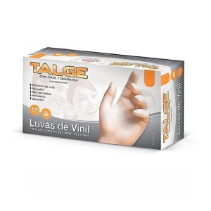 LUVA DE VINIL C/ PO TAM.M  C/100UN - TALGE