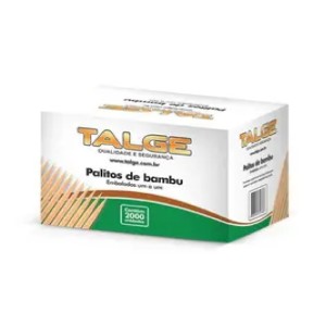 PALITO DE DENTE DE BAMBU SACHE EMBALADO UMA UM EMB. C/ 2OOO