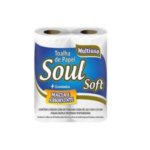 PAPEL TOALHA P\COZINHA C/2RL - SOUL SOFT